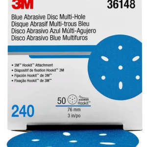 3M 3 240+Grit Multi Hole Hookit Blue Abrasive Disc (36148)