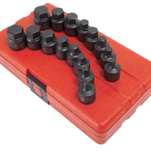 Sunex 3/8 Dr. 16 Pc. SAE & Metric Stubby Hex Impact Driver Set (3646)