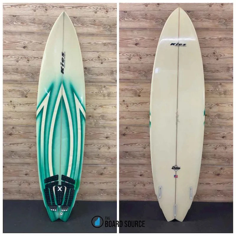 Used 7'4 Tweener Fish Surfboard shaped by John Kies for sale