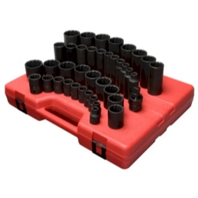 Sunex 1/2 Dr. 12 Pt. 39 Pc. SAE Master Impact Socket Set (2698)