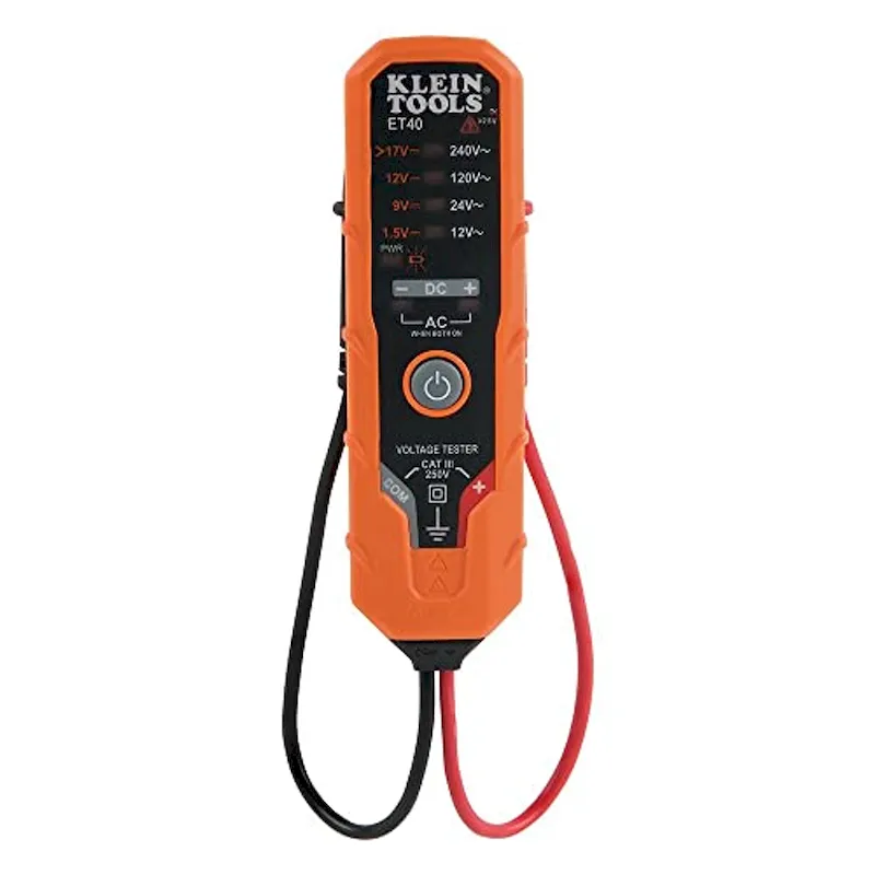 Klein Tools ET40 Voltage Tester, AC Voltage, DC Voltage, and DC Polarity
