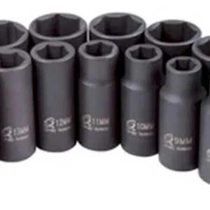 Sunex 14 Piece 3/8 Drive Metric Semi-Deep Impact Socket Set (3328)