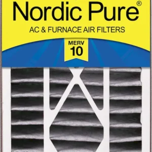 Nordic Pure Air Bear 16x25x5 (4 7/8) AC Filter Replacement MERV 10 Plus Carbon 1 Pack (16x25x5ABPM10C-1)