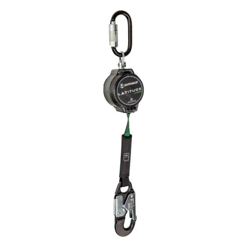 Safewaze 018-5009 Latitude Pro 7' Single Web SRL-P, Triple Lock Carabiner, 1 Each