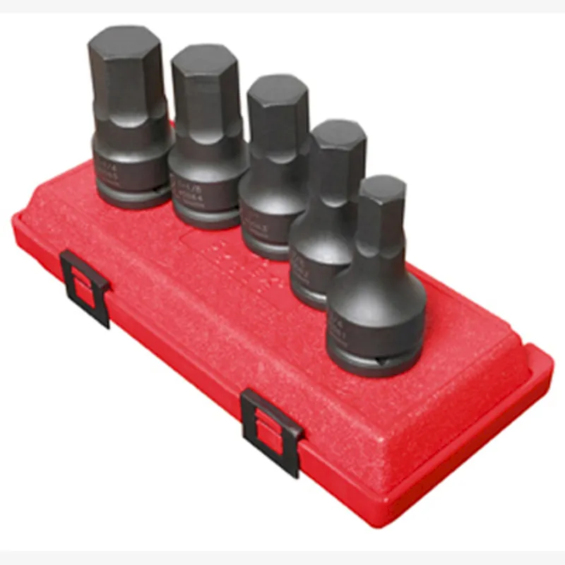 Sunex 3/4 Drive 5 Pc SAE Hex Drive Impact Socket Set (4506)