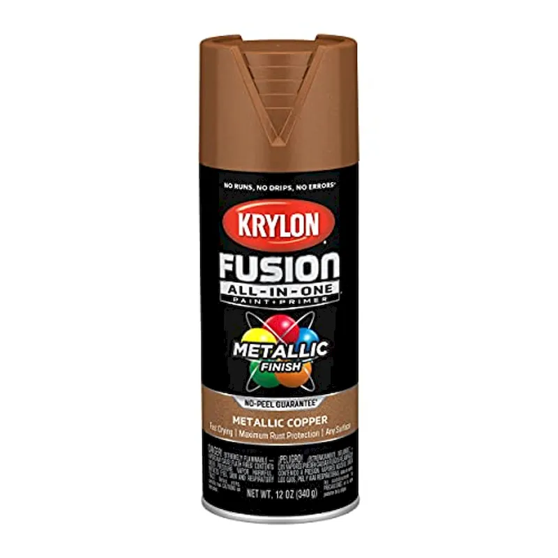 Krylon Fusion K02768007 All-In-1 Spray Paint for Indoor/Outdoor, Metallic Copper