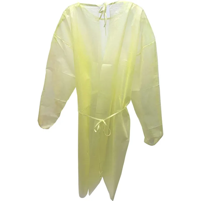 CORDOVA PPGOWN100 General Purpose Spunbonded Polypropylene Gown, Yellow, Case of 50