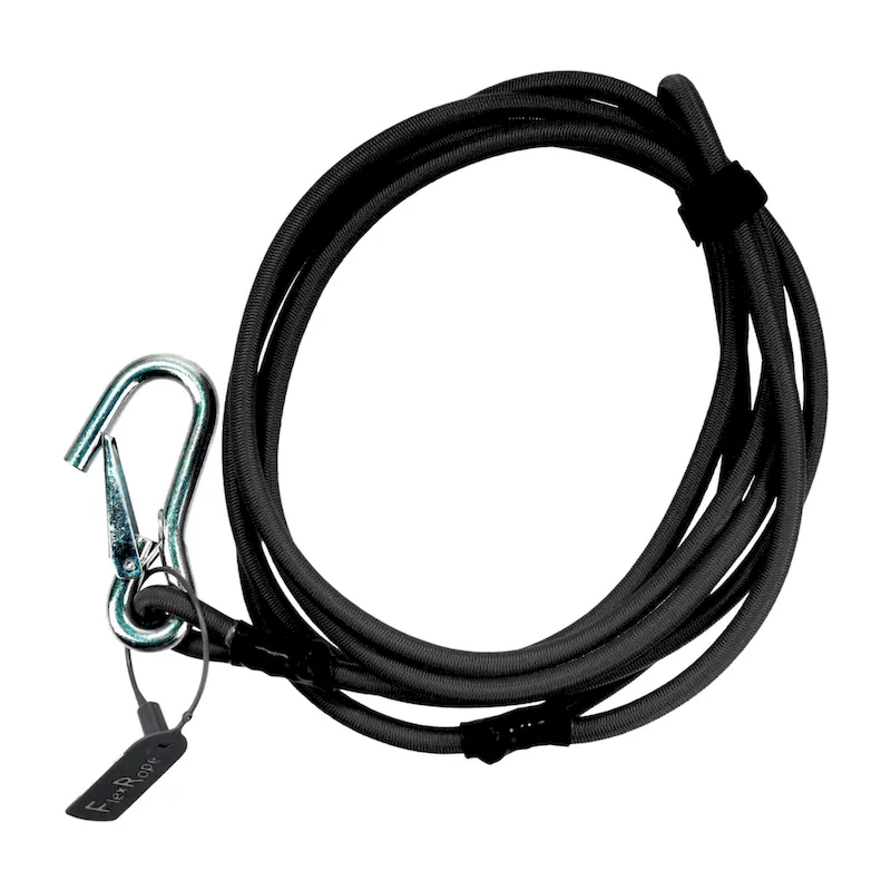 Seabolt FlexRope Boat Rope For Tie Off 10’ Spring Damping Black (FLXRP-BLACK)