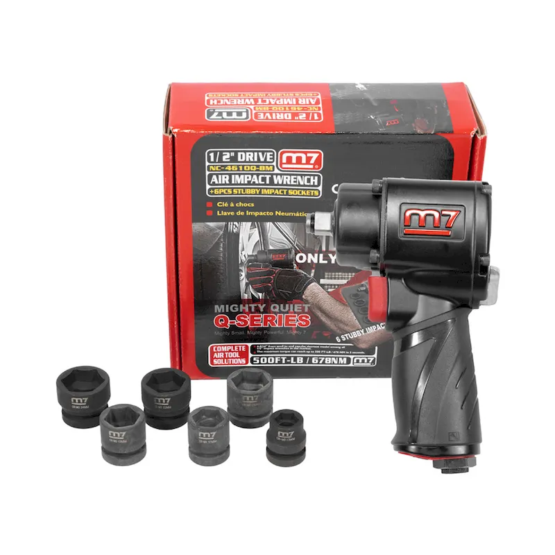 M7 1/2 Air Impact Wrench Kit 6-Piece Metric Socket Set (NC-4610Q-BM)