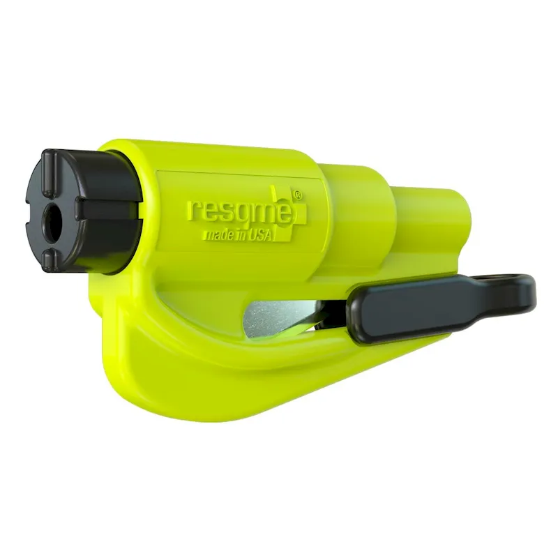 resqme® 2-in-1 Compact Emergency Car Safety Tool – Seat Belt Cutter & Window Breaker (12 Units)