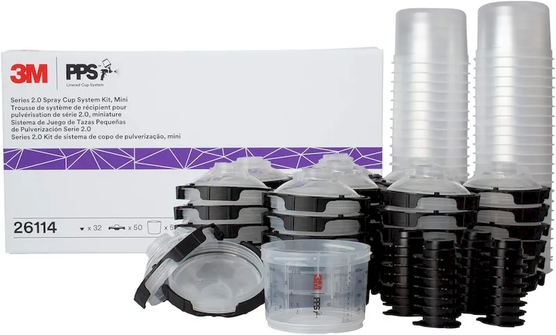 Fuji Spray Cup Kit - Mini - 3M Pps - 2.0 Series For Spray Gun (MMM26114)