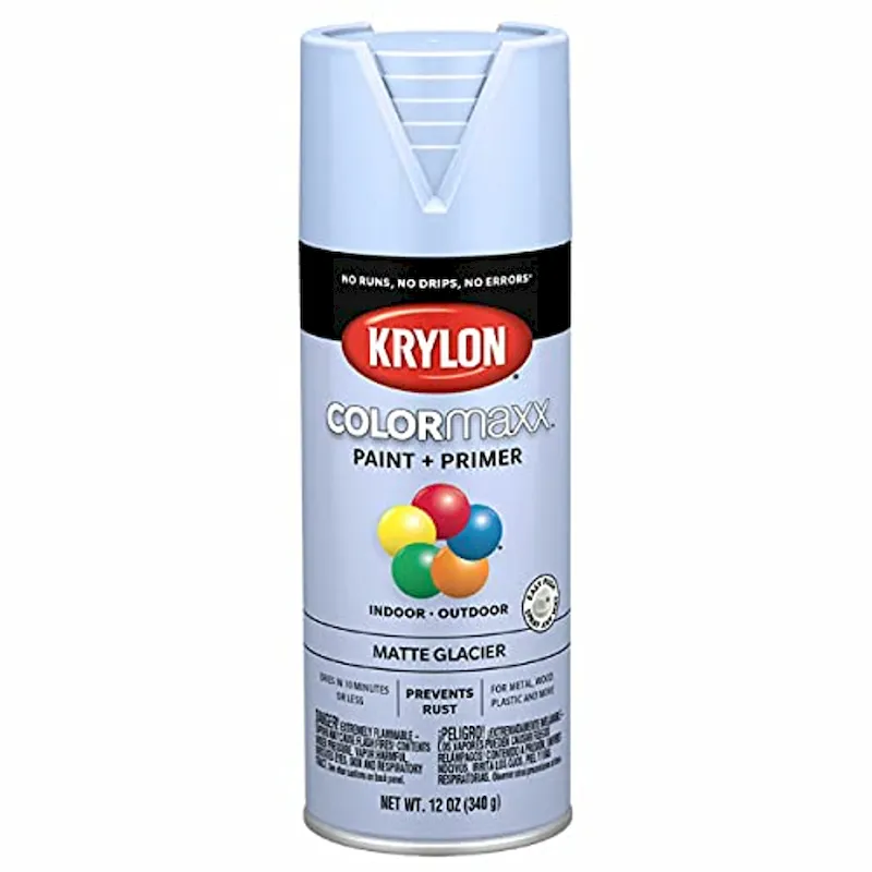 Colormaxx K05551007 Spray Paint and Primer for Indoor/Outdoor Matte Glacier Blue
