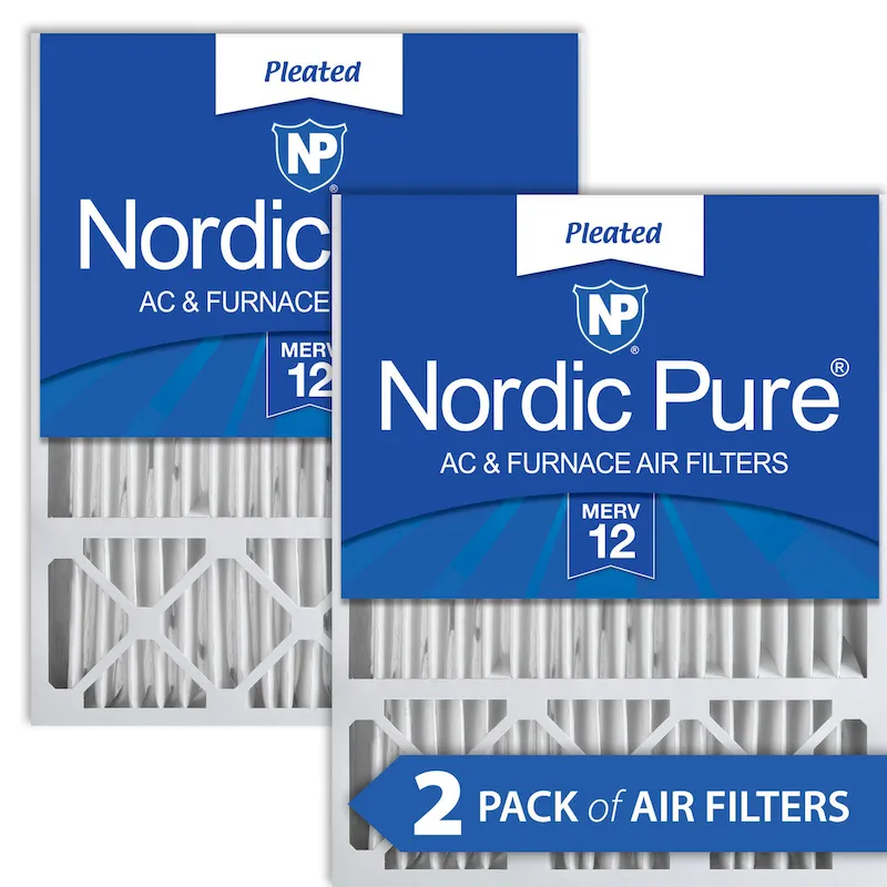 Nordic Pure 20x25x5 (4 3/8) Lennox X6673_X6675 Replacement MERV 12 Air Filter 2 Pack (20x25x5LXREDM12-2)