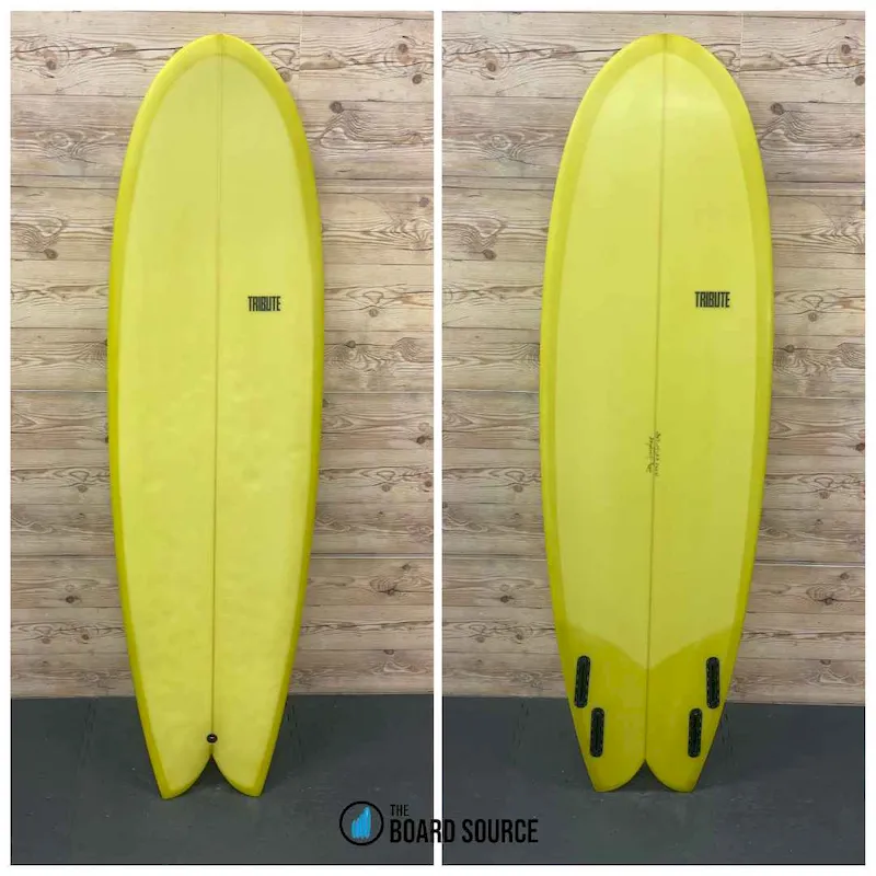 Used Tribute Surfboards 6ft Quad Fish Surfboard - $495