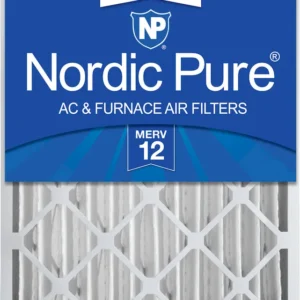 Nordic Pure 20x20x4 (3 5/8) Pleated MERV 12 Air Filter 1 Pack (20x20x4M12-1)