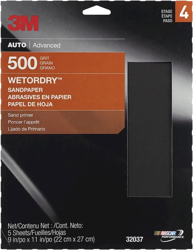 3M 9 X 11 P500+Grit Wetordry Sandpaper Sheets (32037)