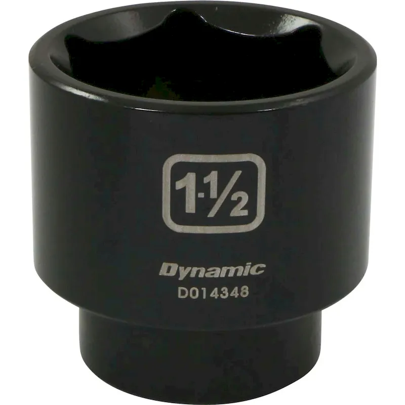 Dynamic Tools 1/2 Drive 6 Point SAE, 1-1/2 Standard Length, Impact Socket (D014348)