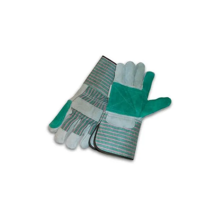 PIP 83-6763 B Grade Shoulder Split Leather Double Palm Glove - Rubberized Gauntlet Cuff, Large, Box of 12 Pairs