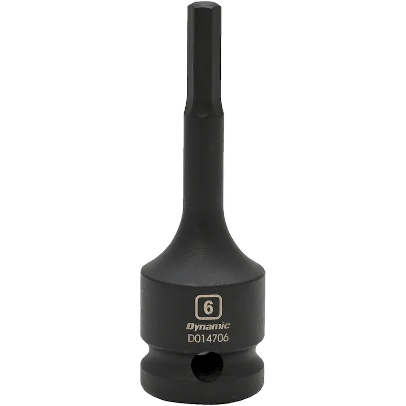 Dynamic Tools 1/2 Drive Metric Hex Head, 6mm, Bit Impact Socket (D014706)