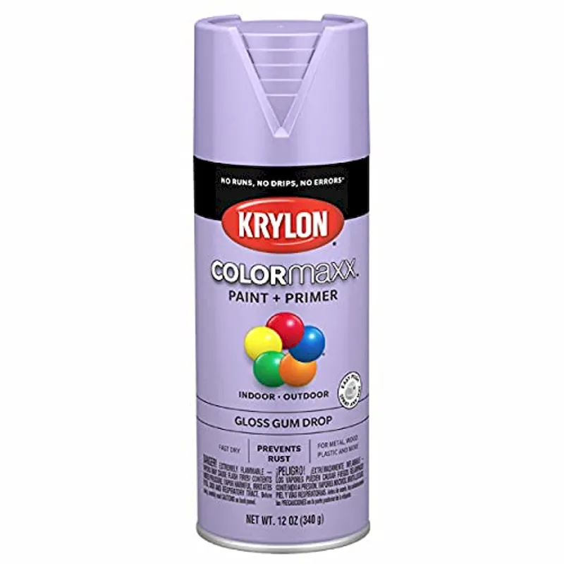 Colormaxx K05521007 Spray Paint and Primer for In/Outdoor Gloss Gum Drop Purple