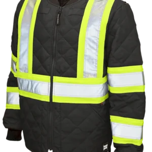 Tough Duck Men's Quilted Safety Freezer Jacket with Reflective Material