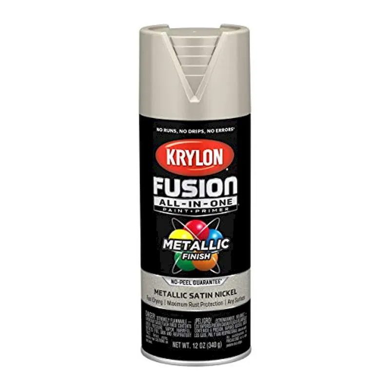 Krylon Fusion K02772007 All-In-1 Spray Paint for In/Outdoor Metallic Nickel