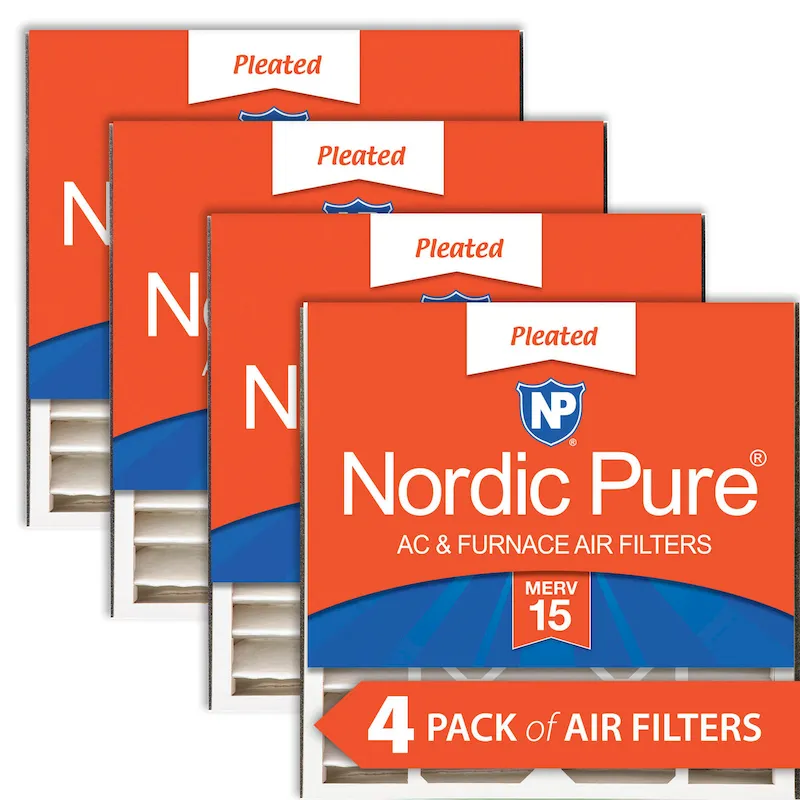 Nordic Pure Air Bear 20x20x5 (4 15/16) Replacement 266649-103 MERV 15 Air Filters 4 Pack (20x20x5ABM15-4)