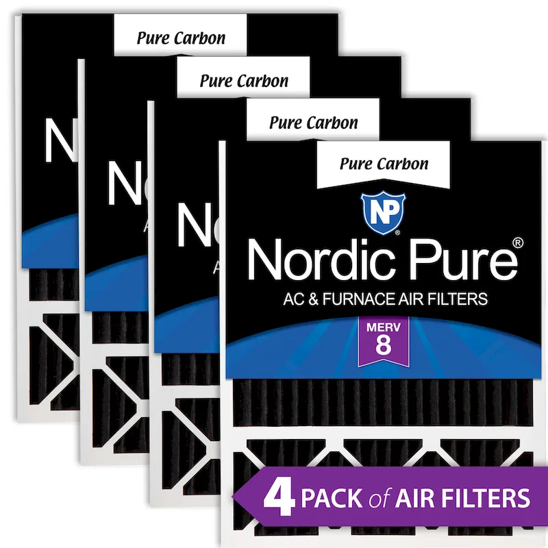 Nordic Pure 20x25x5 (4 3/8) Lennox X6673_X6675 Replacement Odor Reduction MERV 8 Filter 4 PK (20x25x5LXREDPCP-4)
