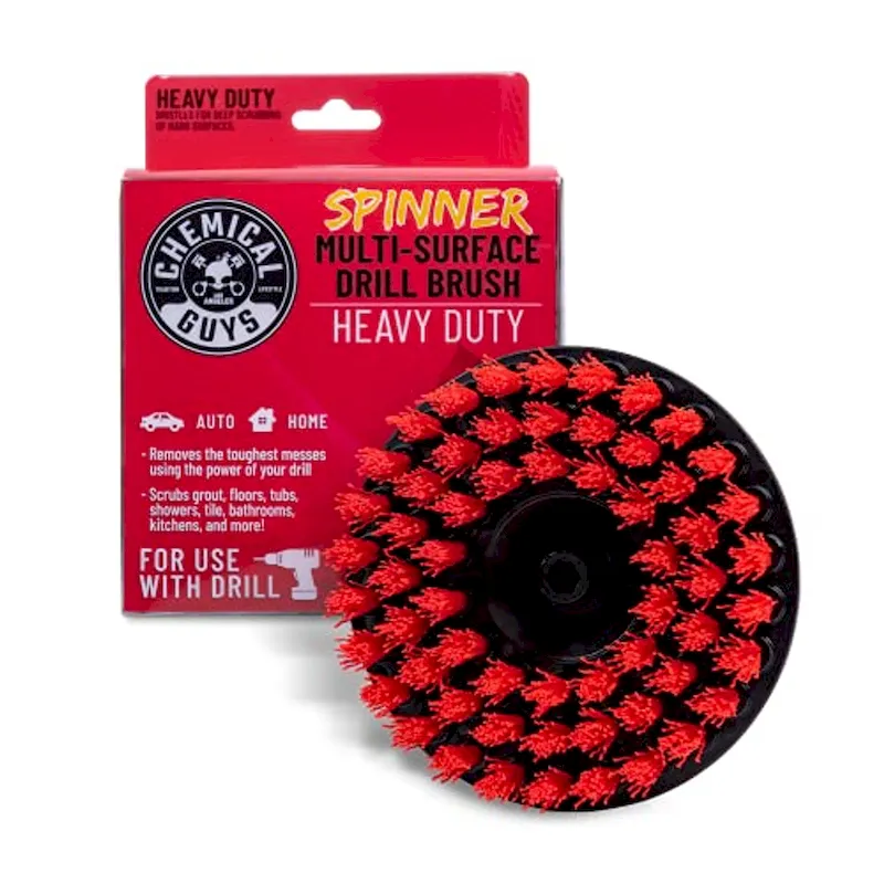 Chemical Guys Red Heavy Duty Spinner Carpet Drill Brush (ACC508)