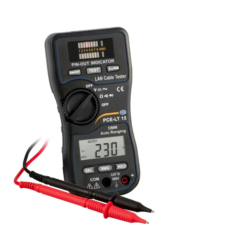 PCE Instruments Digital Voltmeter and LAN Tester with Multimeter Function (PCE-LT 15)