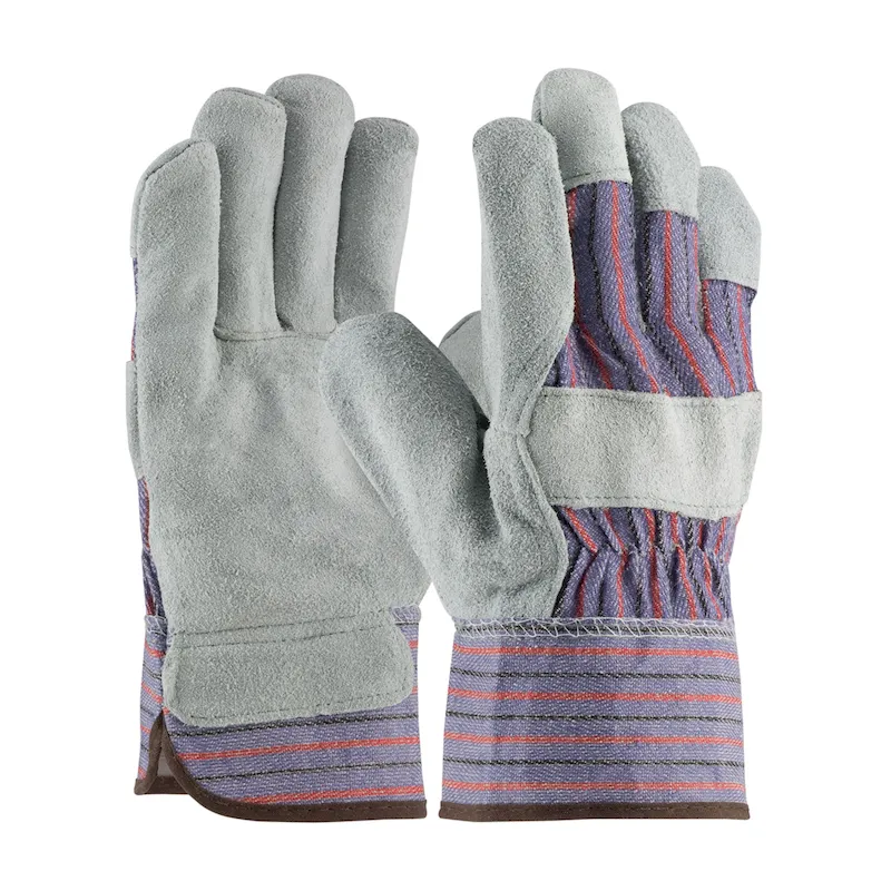 PIP 85-7500SC B/C Grade Shoulder Split Leather Palm Glove - Starched Safety Cuff - Men's, Large, Box of 12 Pairs