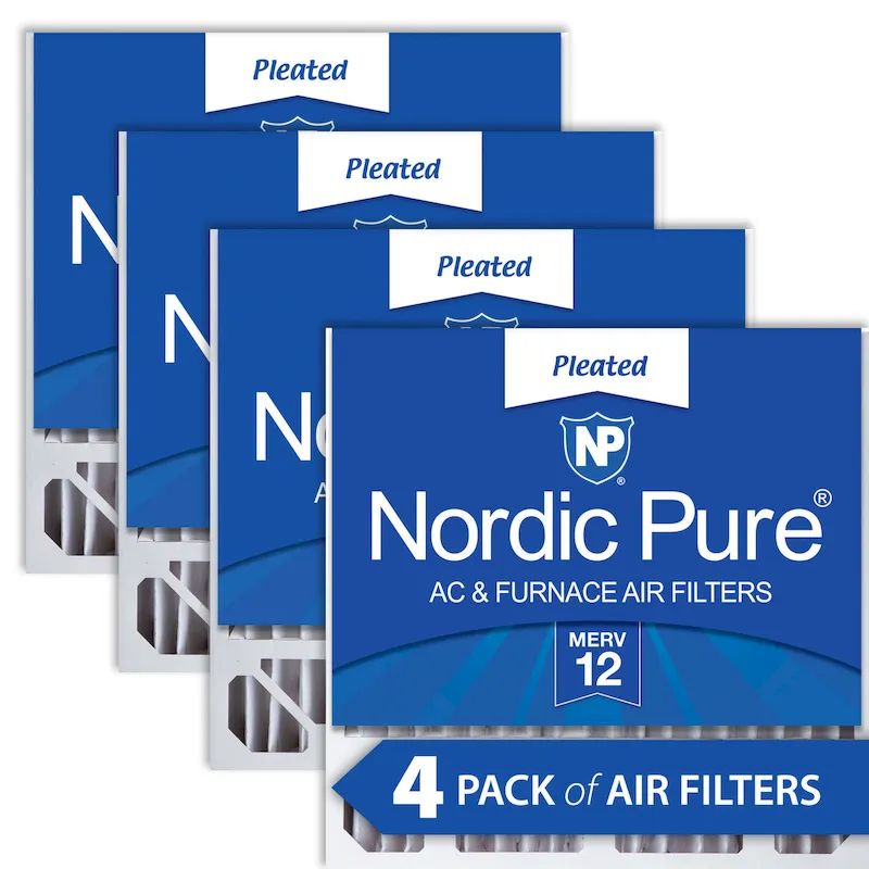 Nordic Pure 20x20x5 (4 3/8) Honeywell/Lennox Replacement MERV 12 Air Filters 4 Pack (20x20x5HM12-4)