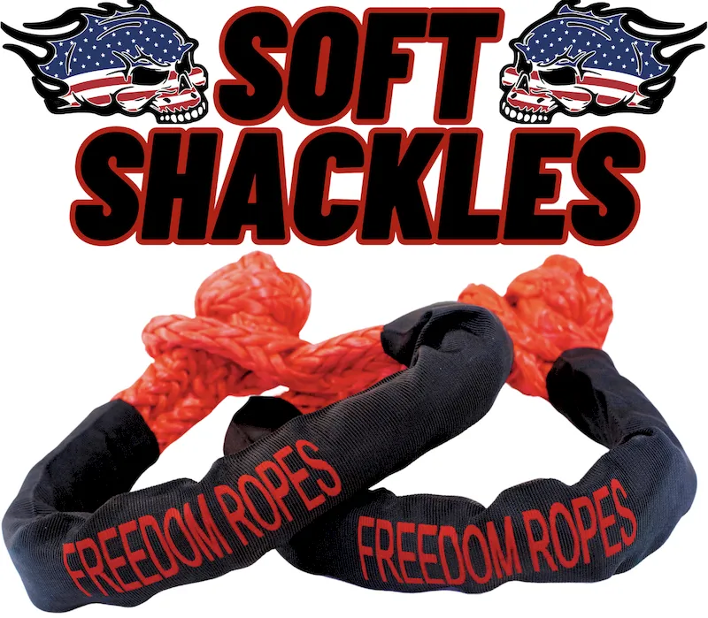 Freedom Ropes 5/16 Soft Shackles 2-Pack Green (5/16SS-2packng)