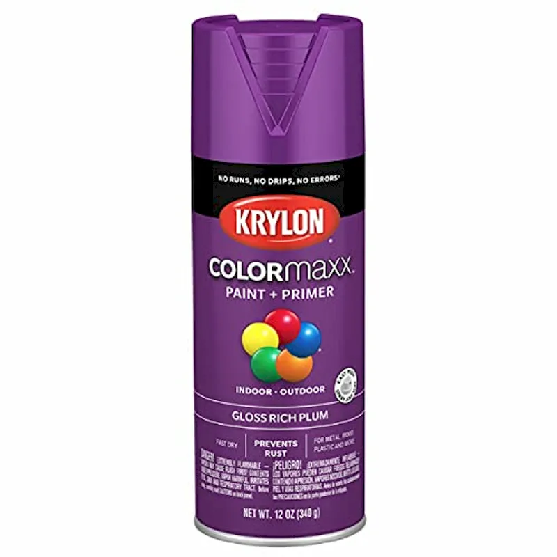 Colormaxx K05536007 Spray Paint and Primer for Indoor/Outdoor, Gloss Rich Plum