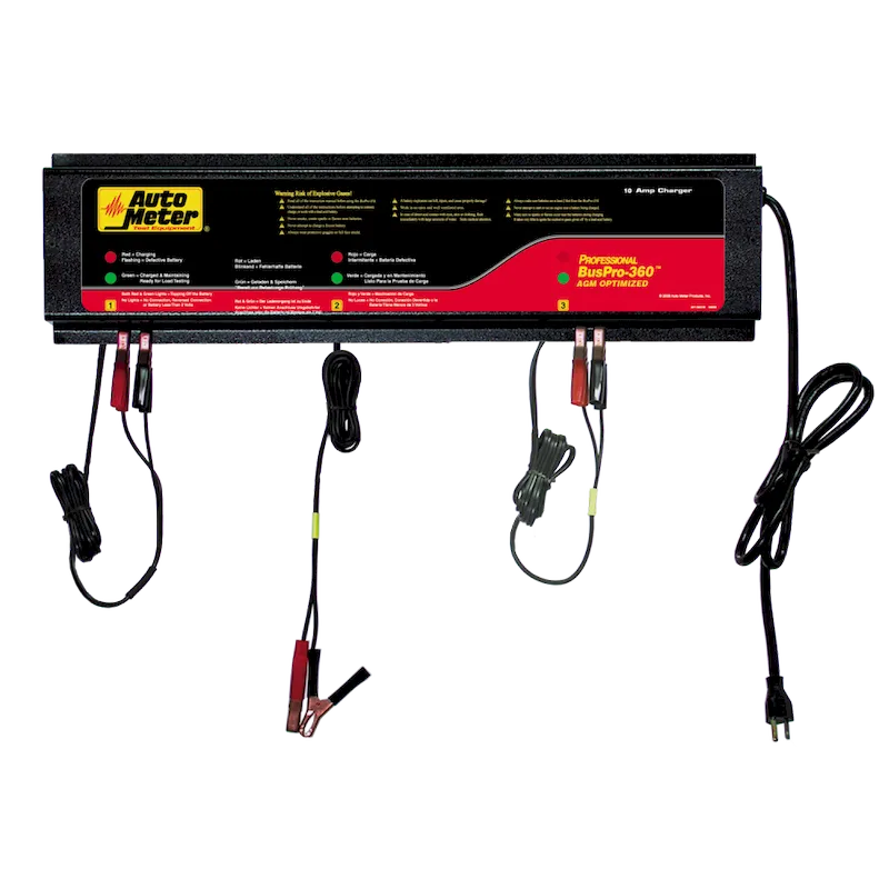 AutoMeter 3 Station Charger 5 Amps per Station 120V AGM Battery Optimized (BUSPRO-360)