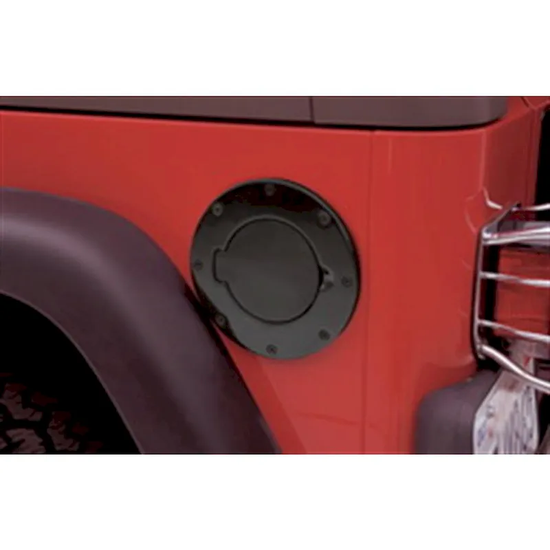 Smittybilt Billet Style Gloss Black Gas Cover for 97-06 Wrangler TJ/LJ (SMB75006)