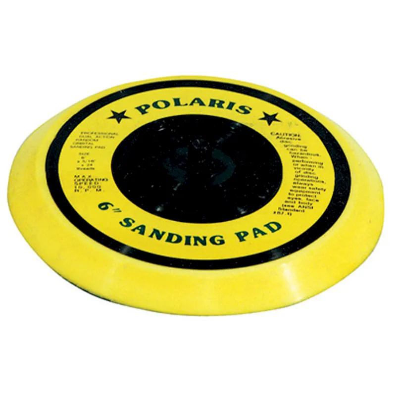 K Tool 85697 Backing Pad, 6 Diameter, Flexible, for Dual Action Sanders, Yellow Vinyl