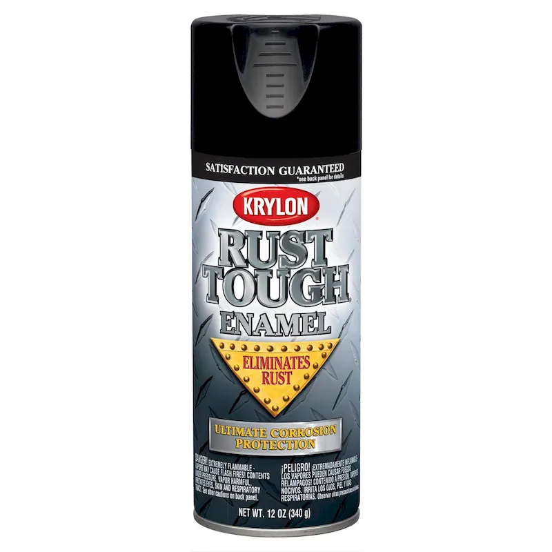 Dupli-Color Krylon Semi Flat Black Rust Tough Enamel Paint (RTA9203)