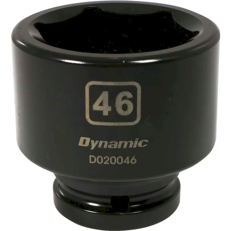 Dynamic Tools 3/4 Drive 6 Point Metric, 46mm Standard Length, Impact Socket (D020046)