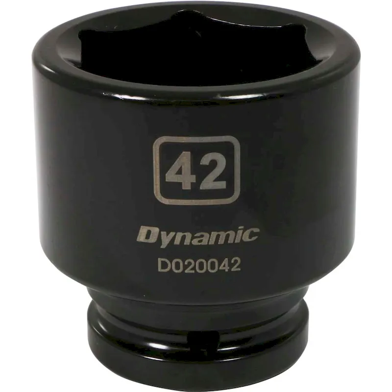 Dynamic Tools 3/4 Drive 6 Point Metric, 42mm Standard Length, Impact Socket (D020042)