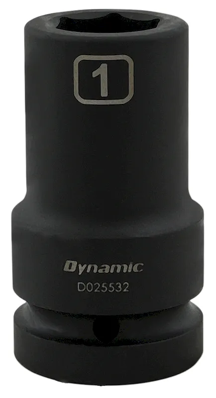 Dynamic Tools 1'' X 1 Drive, 6 Point Deep Length, Impact Socket (D025532)