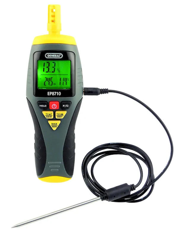 General Tools Calibratable 7-Function Digital Psychrometer (EP8710)