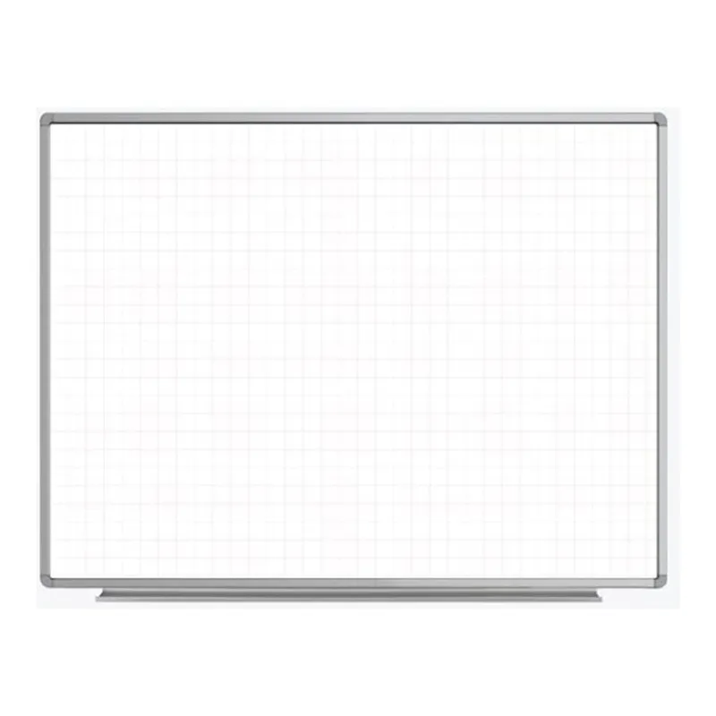Luxor Workspaces 48Gx36G Wall-Mounted Magnetic Ghost Grid Whiteboard (WB4836LB)