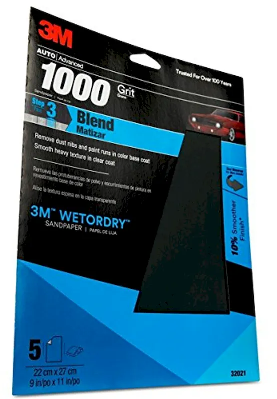 3M 32021 Imperial Wetordry 9 x 11 1000 Grit Sheet Sandpaper