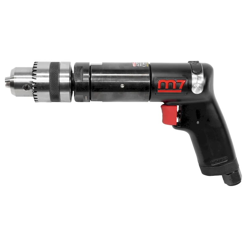 M7 0.5 hp Reversible Air Drill with Side Handle and 1/2 Keyed Chuck (QE-443)