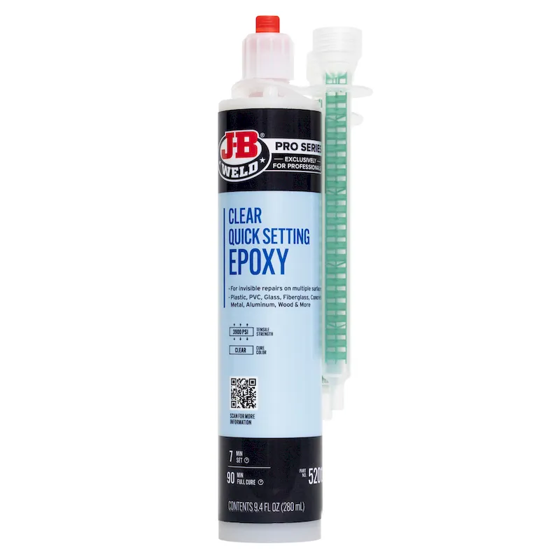 JB Weld Pro Series Clear Quick Setting Epoxy 280 Ml (52012)
