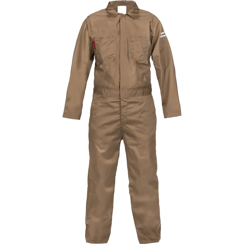 Lakeland NC070FRC20 Coverall 100% FR Cotton 7 Ounce, Tan, 1 Each