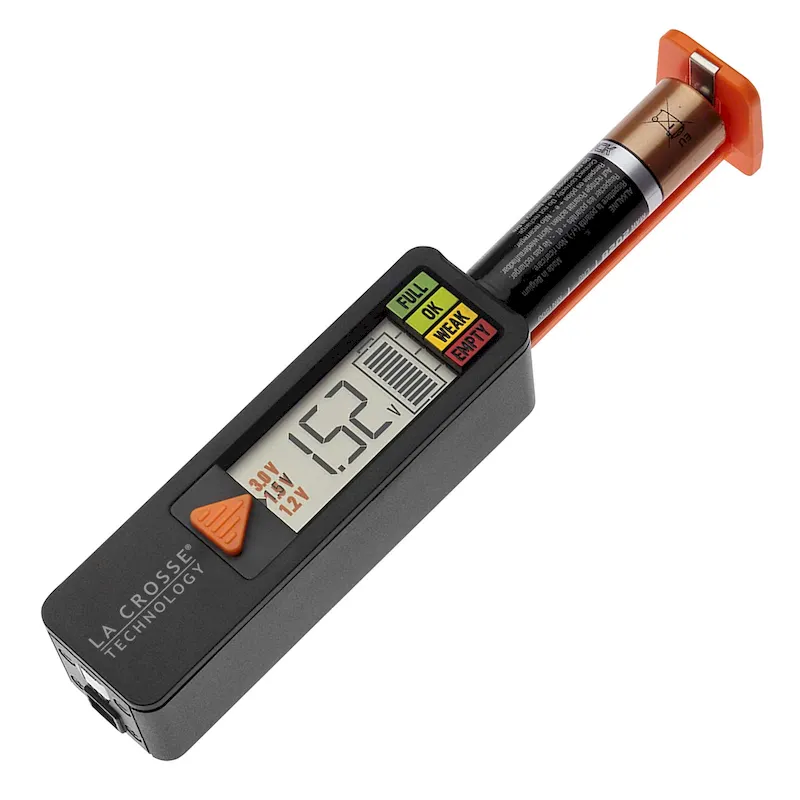 La Crosse Technology Battery Tester - Individually Wrapped (911-65557-INT)