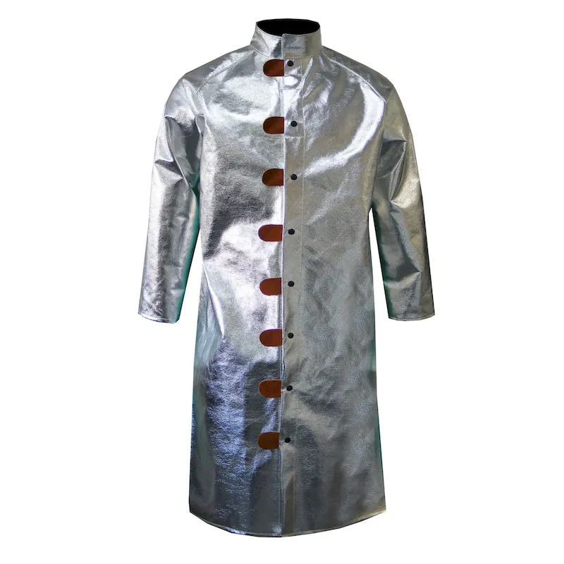 Chicago Protective Apparel 603-AKV 19 Oz Aluminized Para Aramid Blend Style-A 50 Coat, Silver, 1 Each