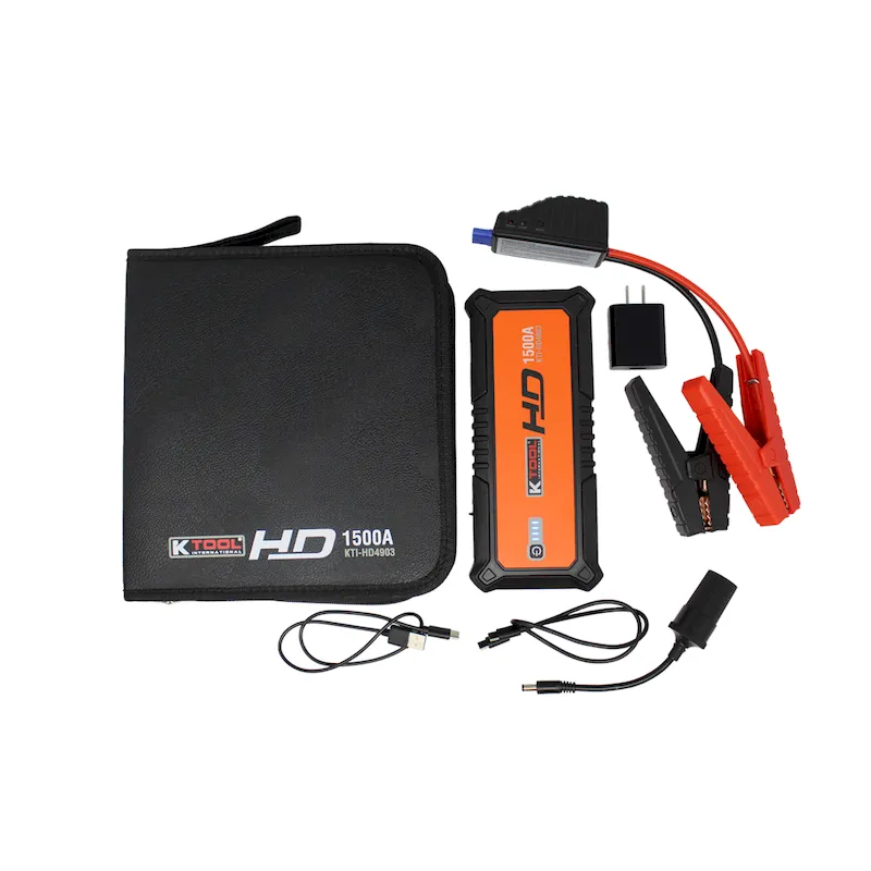 K Tool Compact Jump Starter For Gasoline And Diesel Engines - 1500 Amp, 12-Volt, 24,000 Mah (CED8020-ISN)